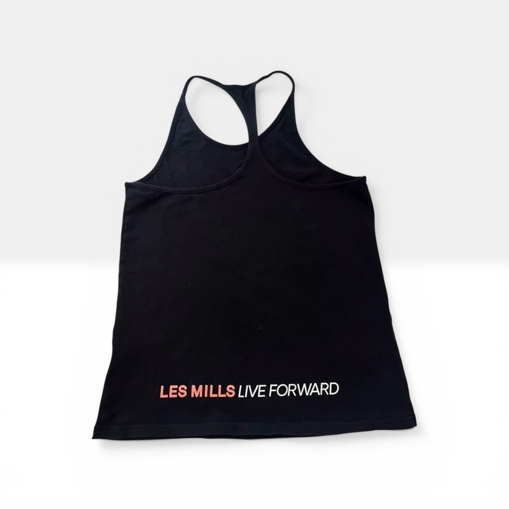 Les Mills Live Forward Black Racerback Reebok Women’s Large (Runs Small)